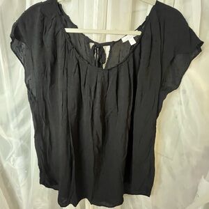 PreLoved LC Lauren Conrad Black Blouse in sz(XXL) but fits (L/XL)